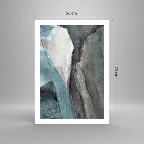 Affiche - Poster - Résumé : roches et glace - 50x70 cm