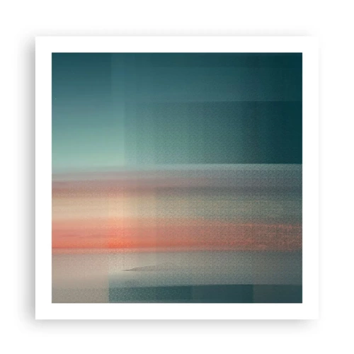 Affiche - Poster - Résumé : vagues de lumière - 60x60 cm