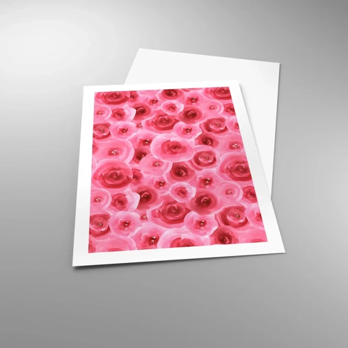 Affiche - Poster - Roses en-haut et en-bas - 50x70 cm