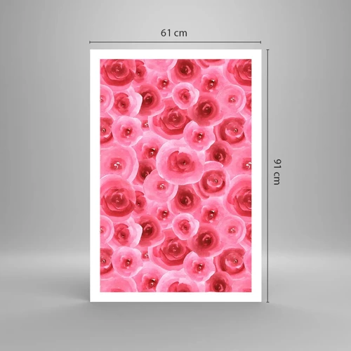 Affiche - Poster - Roses en-haut et en-bas - 61x91 cm