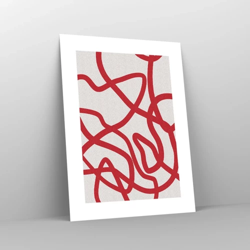 Affiche - Poster - Rouge sur blanc - 30x40 cm