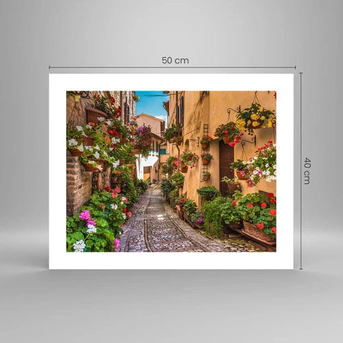 Affiche - Poster - Ruelle italienne - 50x40 cm