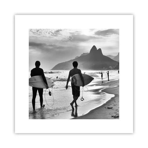 Affiche - Poster - Samba sur une vague - 30x30 cm