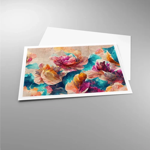 Affiche - Poster - Splendeur colorée du bouquet - 100x70 cm