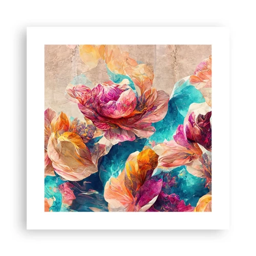 Affiche - Poster - Splendeur colorée du bouquet - 40x40 cm