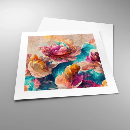 Affiche - Poster - Splendeur colorée du bouquet - 40x40 cm