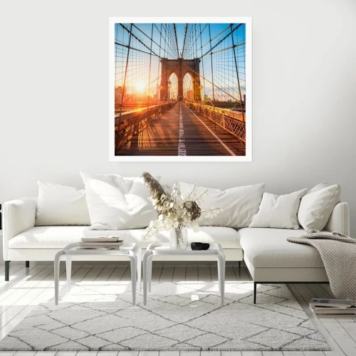 Affiche - Poster - Sur le pont d'or - 40x40 cm