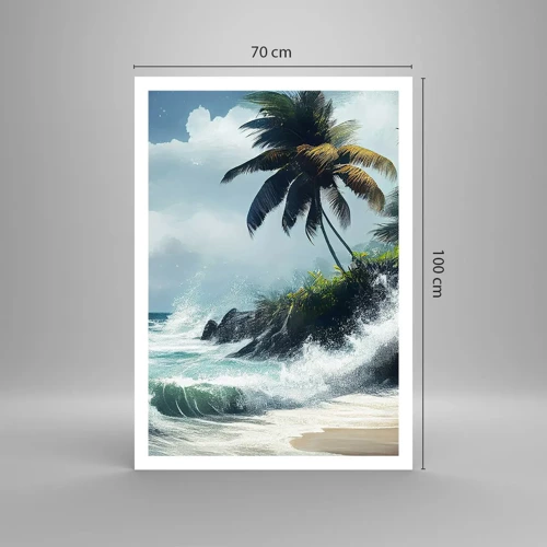 Affiche - Poster - Sur une côte tropicale - 70x100 cm