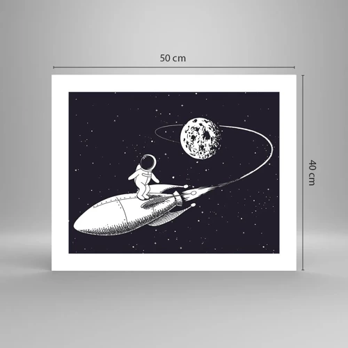 Affiche - Poster - Surfeur de l'espace - 50x40 cm