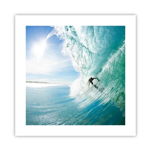 Affiche - Poster - Toujours sur la vague - 40x40 cm