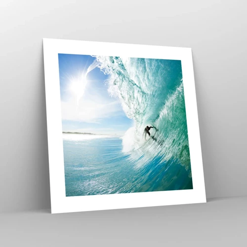 Affiche - Poster - Toujours sur la vague - 40x40 cm