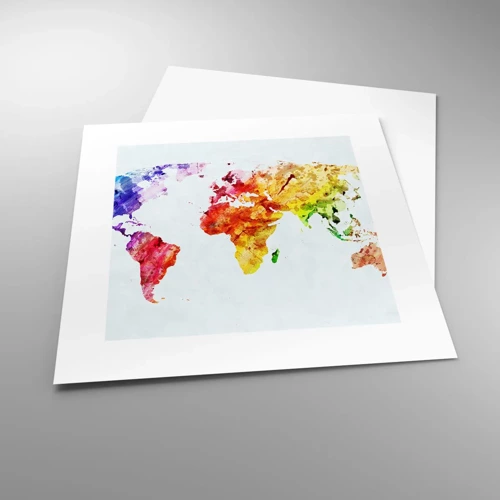 Affiche - Poster - Toutes les couleurs du monde - 30x30 cm