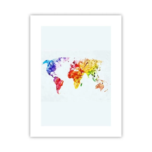 Affiche - Poster - Toutes les couleurs du monde - 30x40 cm