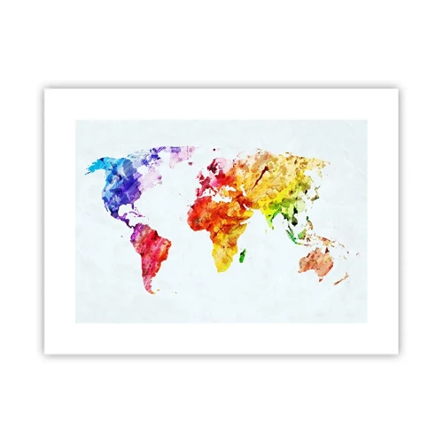 Affiche - Poster - Toutes les couleurs du monde - 40x30 cm