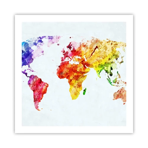 Affiche - Poster - Toutes les couleurs du monde - 60x60 cm