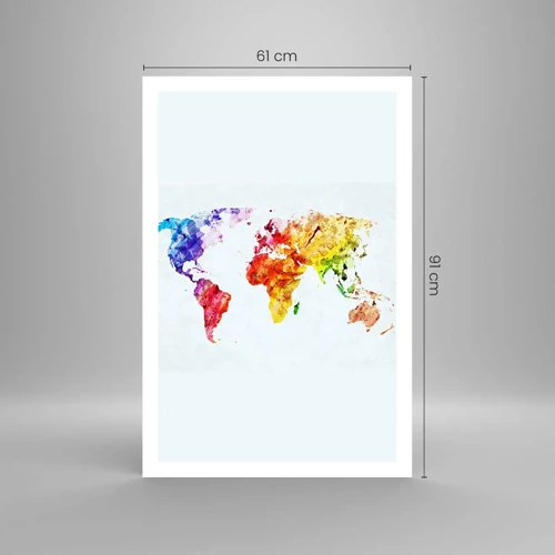 Affiche - Poster - Toutes les couleurs du monde - 61x91 cm