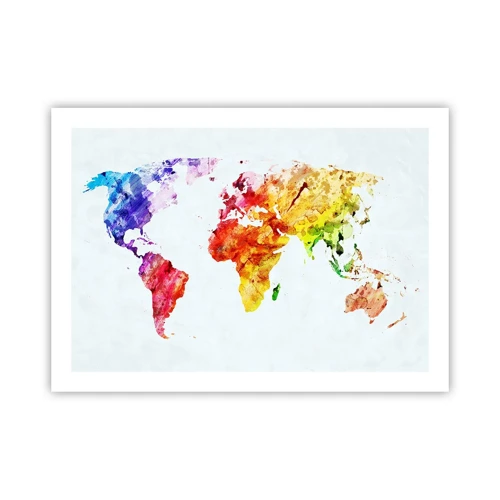Affiche - Poster - Toutes les couleurs du monde - 70x50 cm