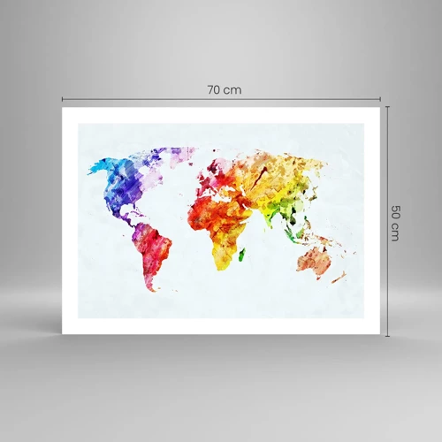 Affiche - Poster - Toutes les couleurs du monde - 70x50 cm