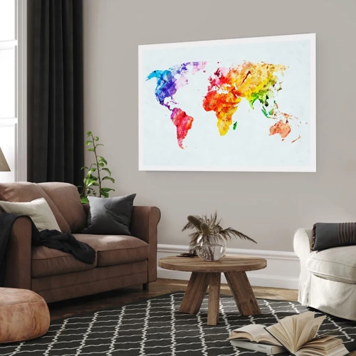 Affiche - Poster - Toutes les couleurs du monde - 70x50 cm