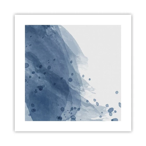 Affiche - Poster - Tulle bleu - 40x40 cm