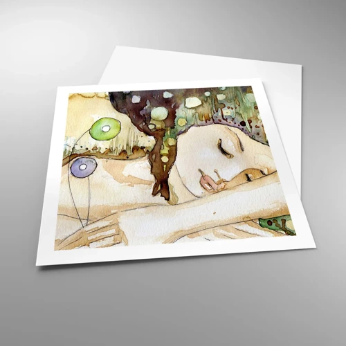 Affiche - Poster - Un rêve violet émeraude - 60x60 cm