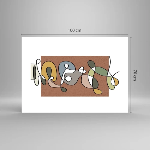 Affiche - Poster - Une abstraction qui mérite le sourire - 100x70 cm