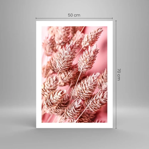 Affiche - Poster - Une cascade florale en rose - 50x70 cm