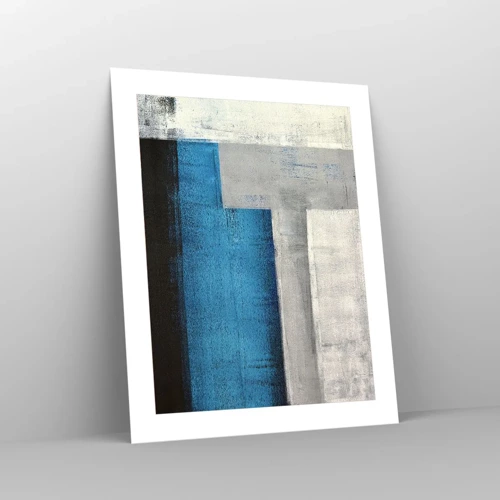 Affiche - Poster - Une composition poétique de gris et de bleu - 40x50 cm