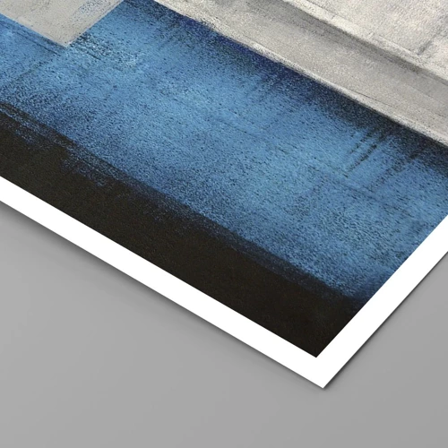 Affiche - Poster - Une composition poétique de gris et de bleu - 50x50 cm