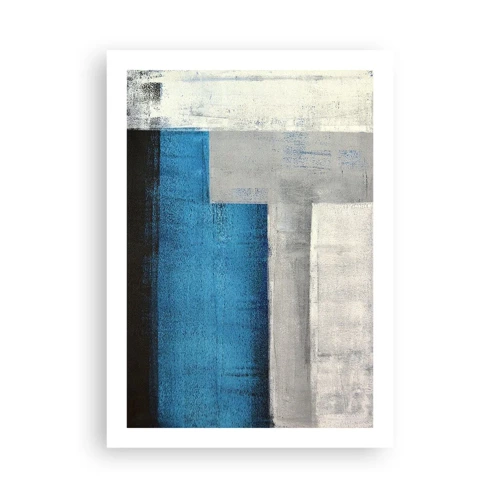 Affiche - Poster - Une composition poétique de gris et de bleu - 50x70 cm