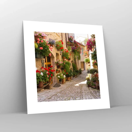 Affiche - Poster - Une inondation de fleurs  - 30x30 cm