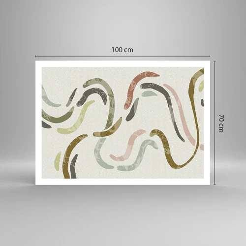 Affiche - Poster - Une joyeuse danse de l'abstraction - 100x70 cm