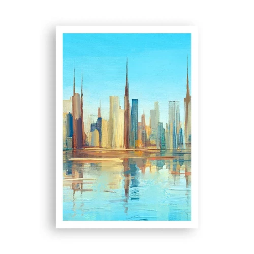 Affiche - Poster - Une métropole ensoleillée - 70x100 cm