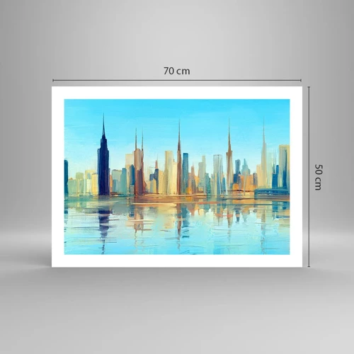 Affiche - Poster - Une métropole ensoleillée - 70x50 cm