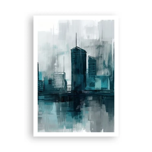 Affiche - Poster - Une ville couleur de pluie - 70x100 cm