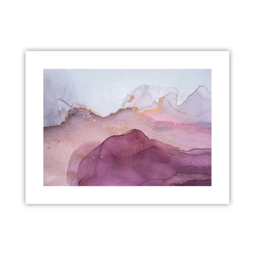 Affiche - Poster - Vagues lilas et violettes - 40x30 cm