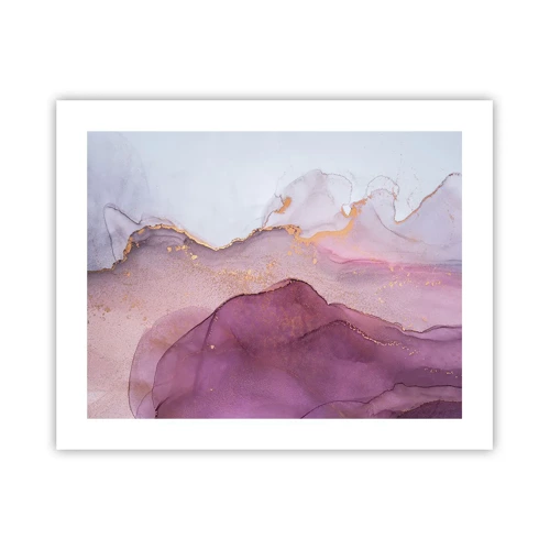 Affiche - Poster - Vagues lilas et violettes - 50x40 cm