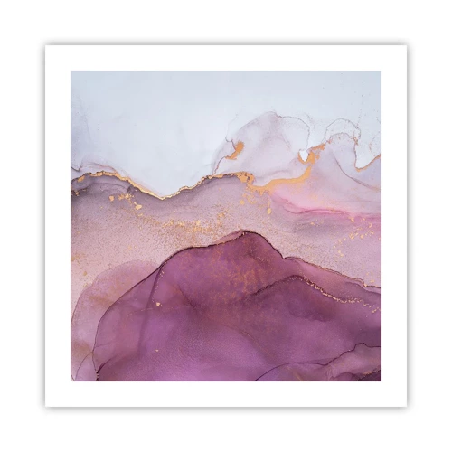 Affiche - Poster - Vagues lilas et violettes - 50x50 cm