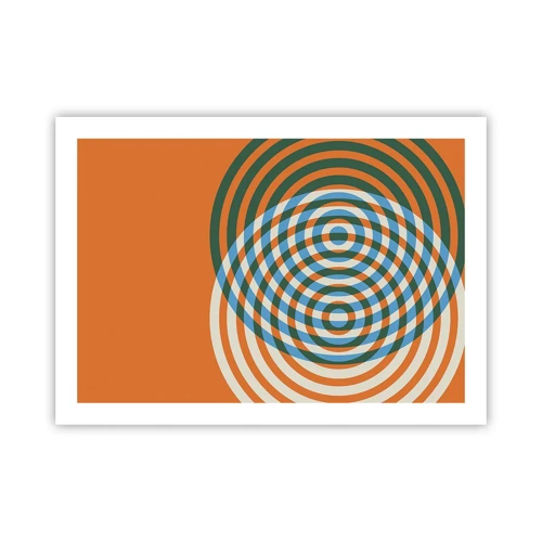 Affiche - Poster - Variation circulaire abstraite - 70x50 cm