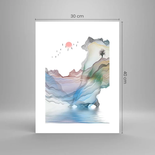 Affiche - Poster - Vers les montagnes de cristal - 30x40 cm
