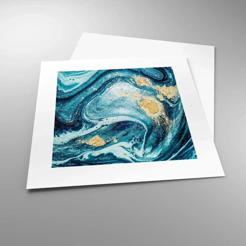 Affiche - Poster - Vortex bleu - 30x30 cm