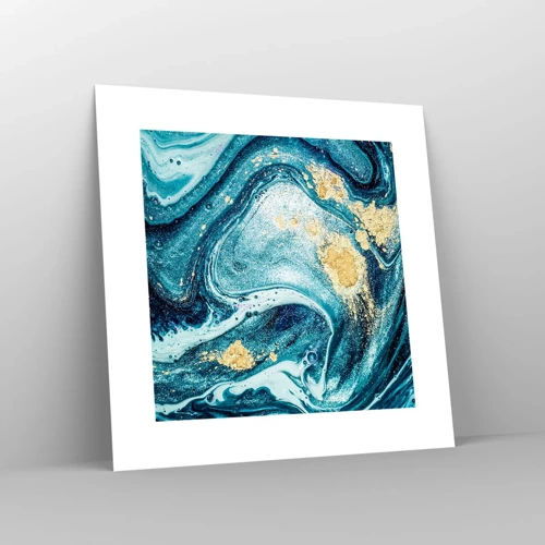 Affiche - Poster - Vortex bleu - 30x30 cm