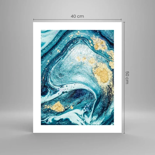 Affiche - Poster - Vortex bleu - 40x50 cm