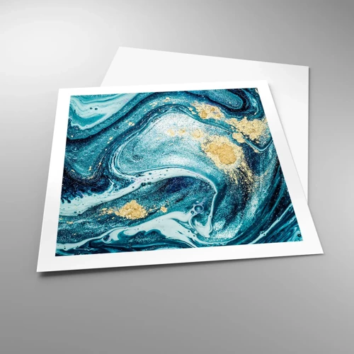 Affiche - Poster - Vortex bleu - 60x60 cm