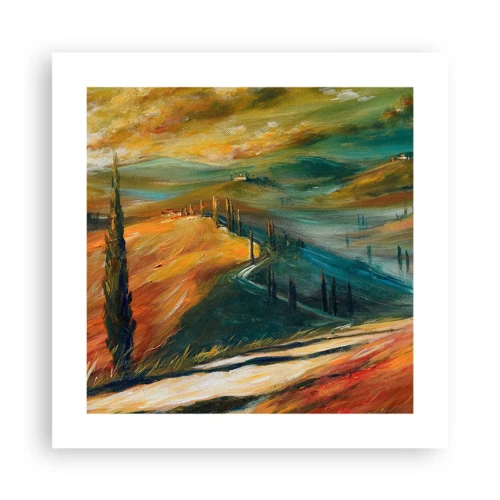 Affiche - Poster - paysage toscan - 40x40 cm