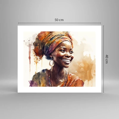 Affiche - Poster - reine africaine - 50x40 cm