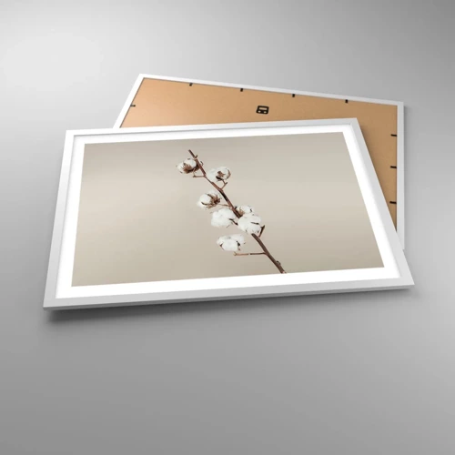 Affiche dans un cadre blanc - Poster - A la source de la douceur - 70x50 cm