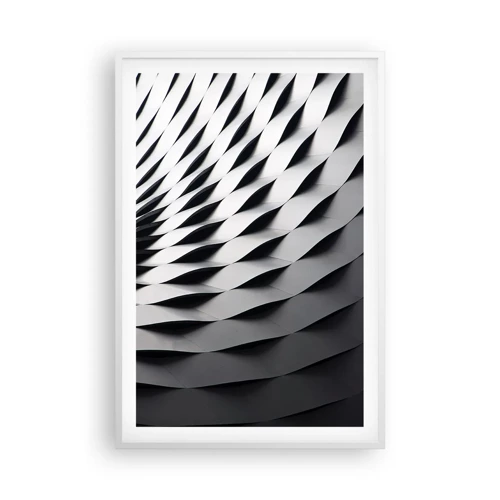 Affiche dans un cadre blanc - Poster - A la surface des vagues - 61x91 cm