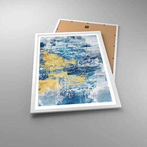 Affiche dans un cadre blanc - Poster - Abstraction du temps - 50x70 cm