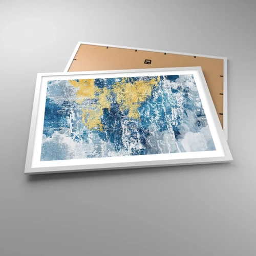 Affiche dans un cadre blanc - Poster - Abstraction du temps - 70x50 cm